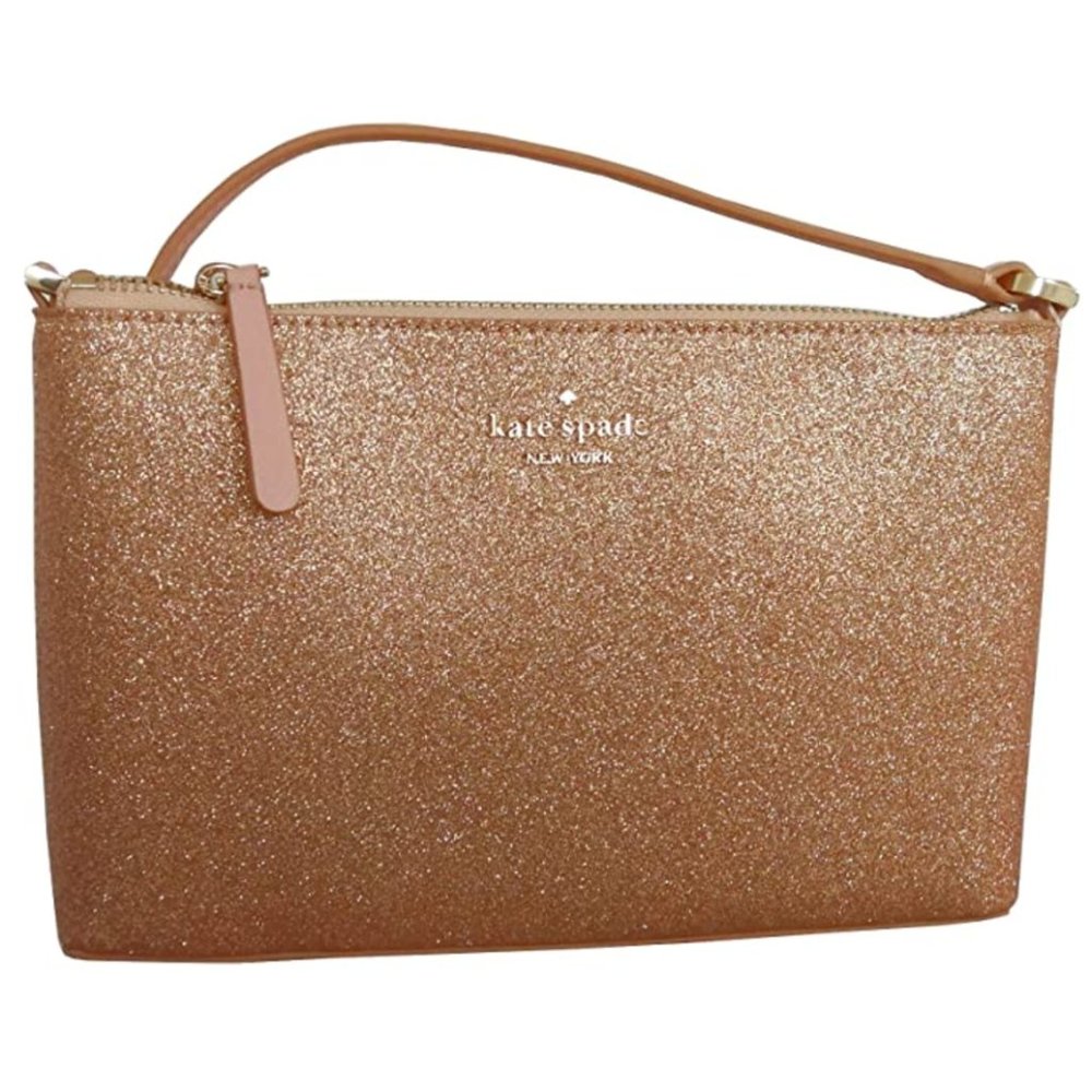 Kate Spade Joeley Crossbody Rose Gold Glitter Bag